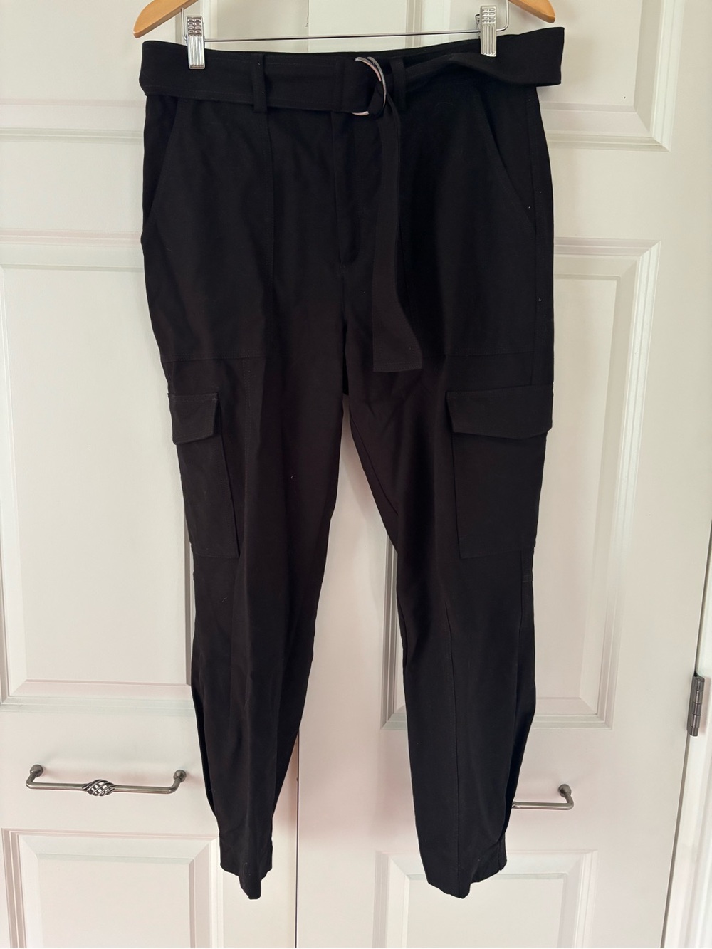 Banana Republic Black Cargo Trousers with Waist Tie